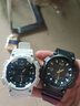 卡西欧（CASIO）手表男女时尚休闲学生腕表810户外运动防水太阳能 AQ-S810W-1B+AQ-S810WC-7A 实拍图