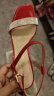莱尔斯丹夏季商场同款方头浅口纯色高跟凉鞋一字带女凉鞋2M72809 红色 RDK 36 晒单实拍图