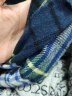 MUJI 羊毛披巾 围巾 围脖冬季 保暖披肩 围巾 灰色格纹60×200cm 实拍图