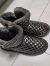回力雪地靴女靴子女士加绒加厚皮面高帮棉鞋女2026新款春季保暖一脚蹬 黑色 36 实拍图