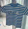 真维斯（Jeanswest）男童t恤短袖夏季新款儿童条纹海魂衫舒适夏装男孩夏天休闲上衣潮 蓝 J棒球运动 100 cm 实拍图