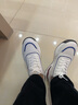 零度Zero运动鞋男新款头层牛皮休闲男鞋时尚舒适低帮缓震回弹慢跑鞋男 白蓝 42 拍比运动鞋小一码 实拍图
