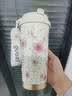 果兹果兹 咖啡杯316不锈钢保温杯水杯便携 双饮随行杯500mI 落樱 实拍图