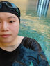 速比涛（Speedo）泳衣女噪点系列甜美大U交叉露背温泉度假中袖连体泳衣 黑/白 38 实拍图