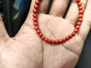 艳豪珊瑚手串天然珊瑚圆珠单圈手链深色手串喜庆招财高档珠宝生日礼物 实拍图