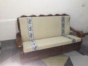 添富贵 木沙发坐垫带靠背连体老式实木沙发垫红木联邦椅春秋椅座垫防滑 繁华盛世米白 55cm*50cm 单人位 *65cm高靠背 实拍图