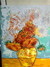自油自画 世界名画数字油画diy礼物梵高手绘油画欧式客厅装饰挂画填色油画 向日葵40*50 梵高名画 绘画套装 实拍图