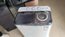 奥克斯（AUX）实际4.5公斤洗涤容量双桶半自动洗衣机宿舍家用大容量双缸小型迷你洗衣机HB45P65-98H 黑色 实拍图