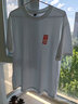 回力纯棉短袖男女款重磅精梳棉体恤宽松男装情侣t恤衣服夏季男士半袖 白色(h中国耀胸标) L /175(建议120斤-140斤左右) 实拍图