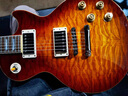 epiphone世音琴行 Epiphone 依霹风 LP Standard  电吉他 Les Paul STD 60S 絮纹蓝色/红黄 实拍图