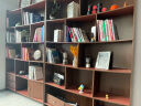 蔓斯菲尔（MSFE） 书架落地书柜客厅置物架办公室隔断柜实木色家用收纳柜子储物柜 【加固款】深胡桃色120*181cm 晒单实拍图