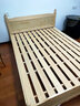 彤新雅【现货闪发】床实木床主卧双人床简约单人床出租房板式床 清漆色+5cm椰棕床垫 宽1.5M*长2M 实拍图
