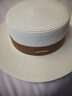 ALBINELE草帽女夏天复古英伦平顶礼帽韩版沙滩帽防晒遮阳帽ins网红平顶帽 白色 实拍图