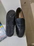 水木苒豆豆鞋男夏季韩版潮流英伦男鞋皮鞋休闲鞋子男驾车一脚蹬懒人乐福 黑色 #42 实拍图