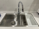 科勒（KOHLER） 水槽厨房家用水槽304不锈钢加厚洗菜盆洗碗盆水池套餐 25617T-双槽+21366T-抽拉龙头 实拍图