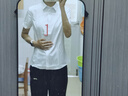 浪莎白衬衫短袖女夏季薄款宽松通勤职业蓝色衬衫女装气质正装白色衬衣 实拍图