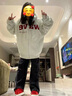 風采兔卫衣女春秋款2024新款美式冬季休闲拉链帽衫加绒加厚连帽潮流外套 灰色(薄款) M 实拍图