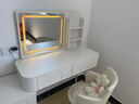 度曼尼（DUMANNI）奶油风梳妆台卧室现代简约小户型实木化妆台桌斗柜书桌镜子一体 奶白100桌+收纳柜+镜+羊羔蝴蝶椅 整装 实拍图