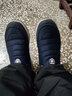 红青百年休闲鞋男冬款加绒棉鞋一脚蹬中老年软底防滑健步鞋男女旅游户外鞋 黑色(男款) 41 实拍图