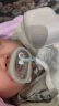 可菲尼（cofene）婴儿安抚奶嘴安睡型宝宝0-3-6个月1岁以上新生儿超软全硅胶防胀气 圆头奶嘴 灰绿（均码） 实拍图