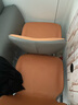 圣度朗北欧轻奢餐椅家用现代简约餐桌椅子靠背极简餐桌凳子2022新款 深灰皮革+橘色科技布 加厚款(承 实拍图
