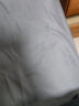 曼克顿（MANKEDUN）悦柔水洗棉四件套120g加厚磨毛耐用纯色轻绣床单被套床上三套件 双拼-雾霾灰 特殊1.5m床适用/被套1.8*2.2m 实拍图
