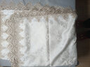 泰绣 桌布欧式长方形大圆桌家用茶几电视柜圆形台布餐桌蕾丝桌旗椅套 浅褐色 150*210cm长方桌布 实拍图