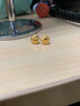 千叶珠宝 黄金足金耳钉女耳饰猫猫的掌印可爱猫 定价情人节礼物送女友 足金耳钉/约0.75g 实拍图