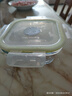 茶花（CHAHUA）玻璃保鲜盒可微波加热上班族便携式密封透明玻璃1000ml便当饭盒 绿色 500ml 实拍图