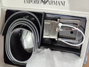 安普里奥·阿玛尼（Emporio Armani）男黑色印花皮革双扣头皮带礼盒 Y4S270 Y134J 88244 实拍图