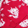 NASA GOOD毛衣男龙年本命年新年战衣红色情侣毛衣加厚亲子装宽松大码针织衫 新年红（尺码偏大拍小一码) M (建议95-125斤） 晒单实拍图