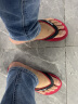 美泊客人字拖男防滑耐磨潮时尚夹脚拖鞋韩版夏季鞋子 红色 40 实拍图