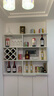 超益嘉现代简约酒柜壁挂式红酒架悬挂式酒柜餐厅墙壁墙上红酒架墙壁酒柜 暖白色 1.2米长8个酒格 实拍图