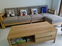 源氏木语实木茶几小户型客厅北欧茶台橡木现代简约原木茶桌 原木色1.1米茶几+1.8米电视柜 整装 实拍图