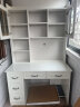 百客乐 实木芯电脑桌台式书桌书柜组合书柜一体学习桌写字台-SMSZ1 白色（双小抽，120cm） 晒单实拍图