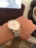 ROCOS品牌超薄弧面男士手表男表全自动机械表简约夜光防水钢带男表 金色白面钢带  男表 实拍图