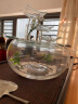新天泉创意玻璃流水摆件循环水办公室摆件客厅鱼缸乔迁之喜礼物开业礼品 步步高升（含鱼） 晒单实拍图