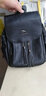 丝音双肩包女真皮2021新款时尚大容量软皮防盗书包潮休闲百搭流苏背包 黑色 实拍图