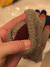 撞青春保暖毛线手套男女秋冬季针织手套学生时尚韩版可爱情侣手套 浅卡其色 均码 1双 实拍图