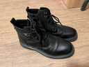 七匹狼男鞋冬季加绒马丁靴男款高端真牛皮工装鞋加厚高帮百搭男士休闲鞋 黑色 （四季款） 42 (260mm) 【皮鞋码 宽松版型】 实拍图
