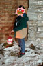 暇步士（Hush Puppies）童装儿童厚风衣男童女童秋冬季新款男女大童舒适摇粒绒风衣 丛林绿 140cm 晒单实拍图