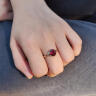 她世代母亲节礼物2.5ct鸽血红红宝石戒指18K金镶钻彩宝戒指女一物一证 7*9MM(充填)(864860) 7-21#现货 圈号请备注 实拍图