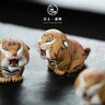 陶云尚紫砂瑞兽迎财小老虎茶宠摆件 精品可养手工可爱生肖茶玩茶具配件 紫砂迎财小萌虎【单个】 实拍图