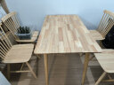 爱必居全实木餐桌家用吃饭桌子餐桌椅组合原木色120*70单桌+4把温莎椅 实拍图