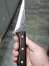 李麻子手工锻打屠宰剔骨分割专用小刀宰猪羊鸡鸭鱼卖猪肉档分割肉切肉刀 34剔骨+PU刀鞘 实拍图