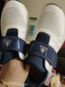足力健老人鞋中老年轻软透气休闲鞋防滑夏凉鞋2421510J 男-白/蓝 43 实拍图