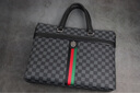 Cohnim kevin奢侈品男士公文包手提电脑文件单肩斜跨包送男友老公生日礼物实用 【专柜款】c01852格纹 14英寸 实拍图