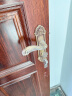 老铜匠门锁全铜卧室门仿古复古欧式把手门把锁心机械锁仿古室内门卧室 中号玫瑰金色504-304 35-45mm 实拍图