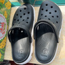 鲨鹈鹕洞洞鞋男士大码拖鞋防滑室外迪特沙滩鞋女透气包头休闲凉鞋男 迪特黑色白底 47 实拍图