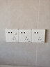 立维腾（LEVITON）拉斯维加斯白色光面插座面板 五孔86型 二三插 暗装墙壁电源5孔 一开斜五孔(只能控制插座) 实拍图